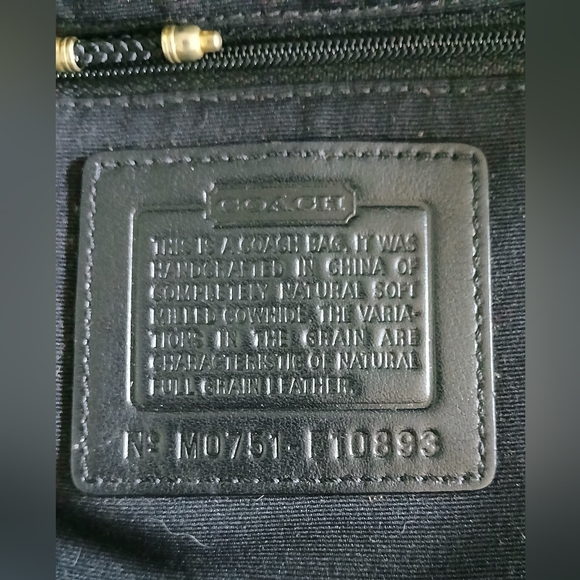 EUC Coach black and brown pebbled leather handbag - Picture 8 of 13